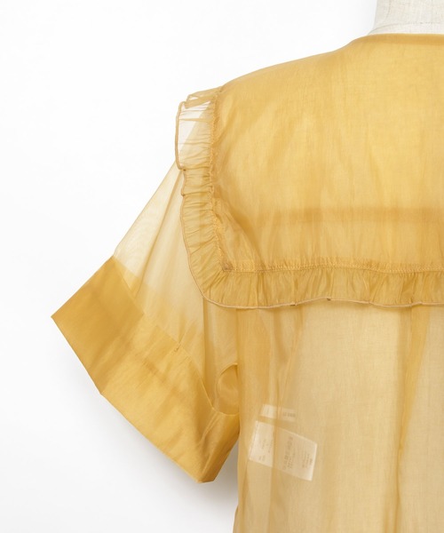 AS KNOW AS PINKY(アズノゥアズピンキー)の「セーラー見せてシアーブラウス(シャツ/ブラウス・レディース・オフホワイト/ブラック/ブラウン・FREE)」の14枚目の写真