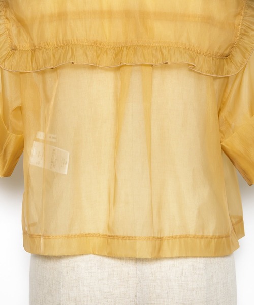 AS KNOW AS PINKY(アズノゥアズピンキー)の「セーラー見せてシアーブラウス(シャツ/ブラウス・レディース・オフホワイト/ブラック/ブラウン・FREE)」の11枚目の写真