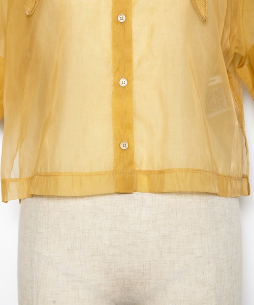 AS KNOW AS PINKY(アズノゥアズピンキー)の「セーラー見せてシアーブラウス(シャツ/ブラウス・レディース・オフホワイト/ブラック/ブラウン・FREE)」の7枚目の写真