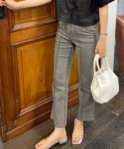 AS KNOW AS PINKY(アズノゥアズピンキー)の「セーラー見せてシアーブラウス(シャツ/ブラウス・レディース・オフホワイト/ブラック/ブラウン・FREE)」の22枚目の写真