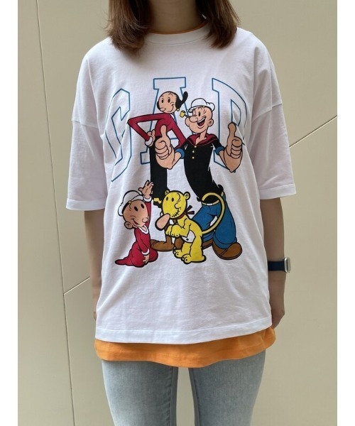 GAP（ギャップ）の「ポパイ(TM) グラフィック Tシャツ（Tシャツ/カットソー・メンズ・ホワイト/ネイビー/グレー/その他・S/M/L/XL/XS/XXS）」の18枚目の写真