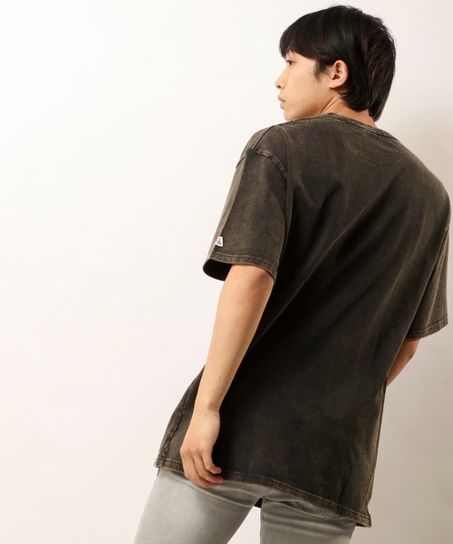 JEMORGAN(ジェーイーモーガン)の「JEMORGAN ヘビーウェイト天竺スノーウォッシュ加工ロゴ刺繍Tシャツ(Tシャツ/カットソー・メンズ・チャコールグレー/ブラウン/カーキ/ピンク/ナチュラル・M/L/XL)」の9枚目の写真