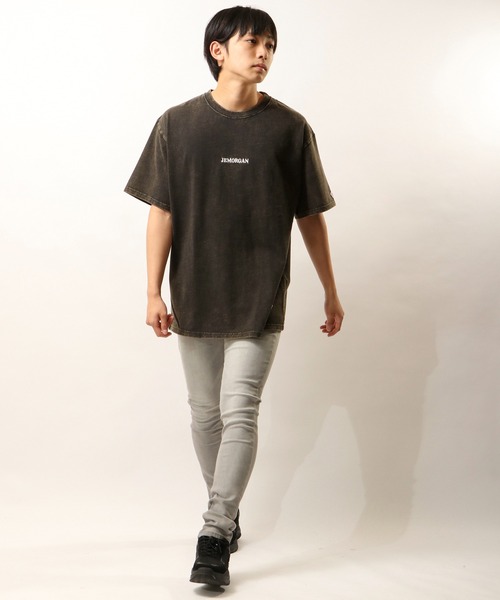 JEMORGAN(ジェーイーモーガン)の「JEMORGAN ヘビーウェイト天竺スノーウォッシュ加工ロゴ刺繍Tシャツ(Tシャツ/カットソー・メンズ・チャコールグレー/ブラウン/カーキ/ピンク/ナチュラル・M/L/XL)」の10枚目の写真