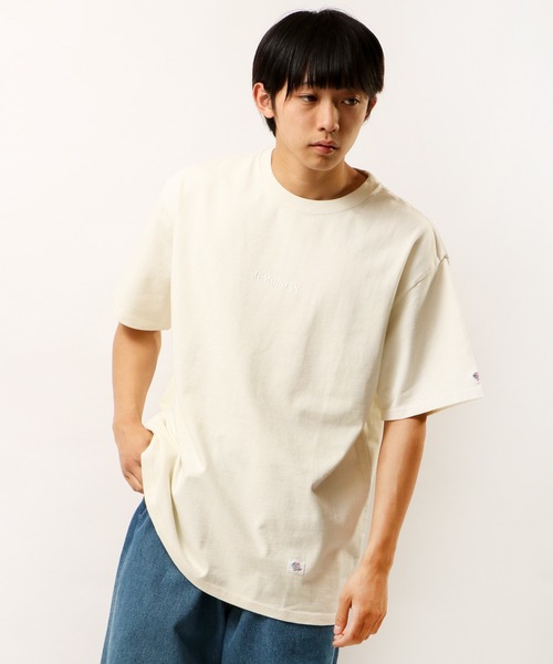 JEMORGAN(ジェーイーモーガン)の「JEMORGAN ヘビーウェイト天竺スノーウォッシュ加工ロゴ刺繍Tシャツ(Tシャツ/カットソー・メンズ・チャコールグレー/ブラウン/カーキ/ピンク/ナチュラル・M/L/XL)」の21枚目の写真