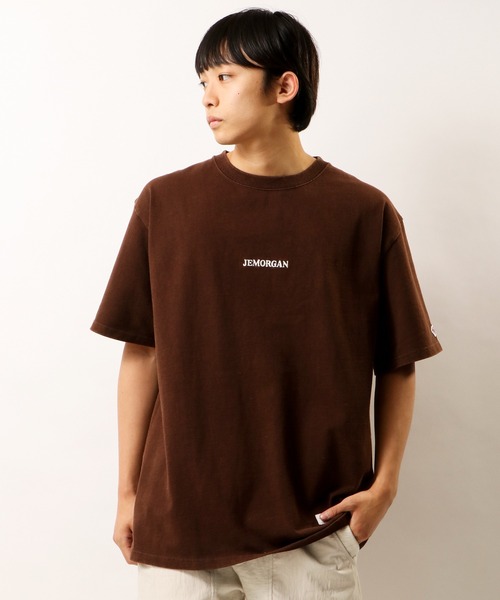 JEMORGAN(ジェーイーモーガン)の「JEMORGAN ヘビーウェイト天竺スノーウォッシュ加工ロゴ刺繍Tシャツ(Tシャツ/カットソー・メンズ・チャコールグレー/ブラウン/カーキ/ピンク/ナチュラル・M/L/XL)」の13枚目の写真