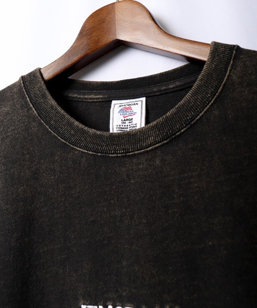 JEMORGAN(ジェーイーモーガン)の「JEMORGAN ヘビーウェイト天竺スノーウォッシュ加工ロゴ刺繍Tシャツ(Tシャツ/カットソー・メンズ・チャコールグレー/ブラウン/カーキ/ピンク/ナチュラル・M/L/XL)」の8枚目の写真