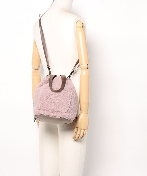 FILA（フィラ）の「【FILA/フィラ】筆記体刺繍 ボアフリース 巾着バッグ/ショルダーバッグ（ショルダーバッグ・レディース・チャコールグレー/ベージュ/ブラウン/スモークピンク・FREE）」の10枚目の写真