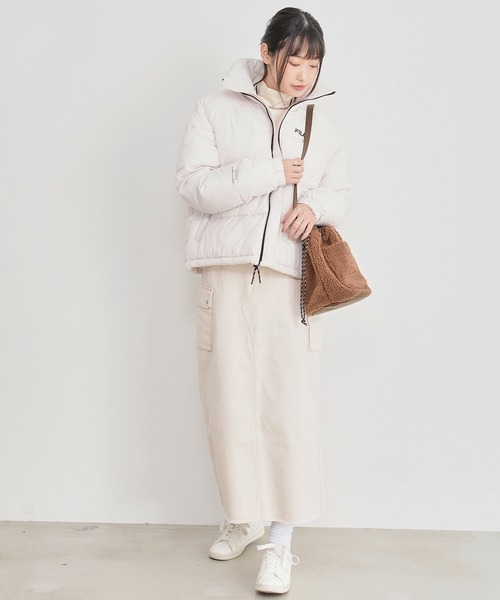 FILA（フィラ）の「【FILA/フィラ】筆記体刺繍 ボアフリース 巾着バッグ/ショルダーバッグ（ショルダーバッグ・レディース・チャコールグレー/ベージュ/ブラウン/スモークピンク・FREE）」の22枚目の写真