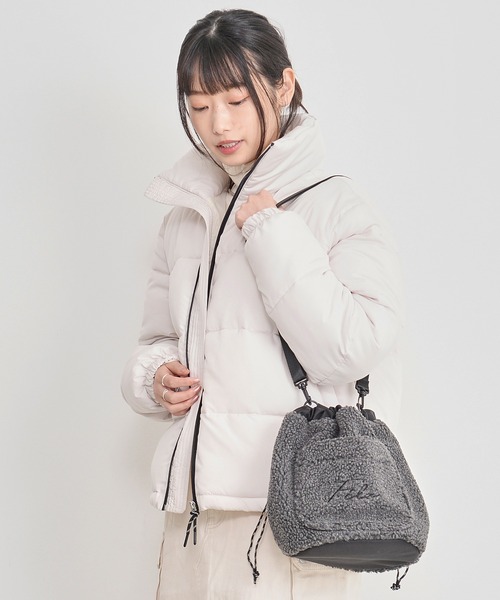 FILA（フィラ）の「【FILA/フィラ】筆記体刺繍 ボアフリース 巾着バッグ/ショルダーバッグ（ショルダーバッグ・レディース・チャコールグレー/ベージュ/ブラウン/スモークピンク・FREE）」の15枚目の写真