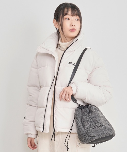 FILA（フィラ）の「【FILA/フィラ】筆記体刺繍 ボアフリース 巾着バッグ/ショルダーバッグ（ショルダーバッグ・レディース・チャコールグレー/ベージュ/ブラウン/スモークピンク・FREE）」の16枚目の写真