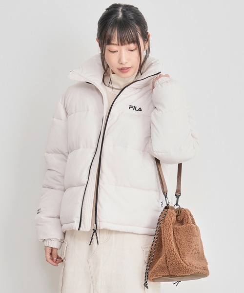 FILA（フィラ）の「【FILA/フィラ】筆記体刺繍 ボアフリース 巾着バッグ/ショルダーバッグ（ショルダーバッグ・レディース・チャコールグレー/ベージュ/ブラウン/スモークピンク・FREE）」の20枚目の写真