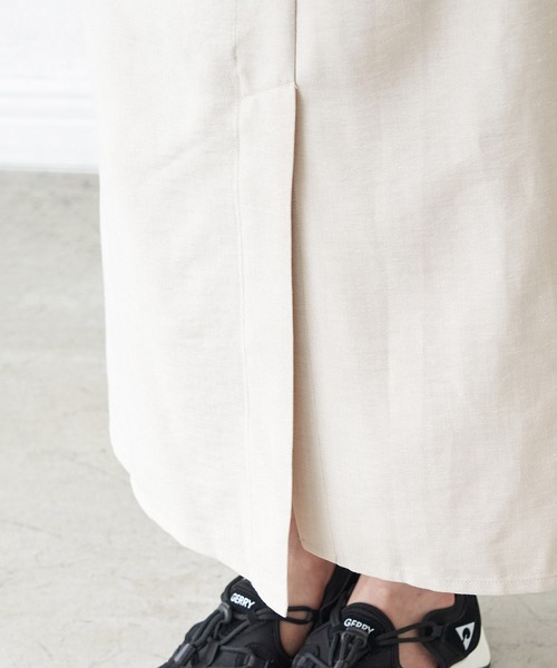 ROPE' PICNIC(ロペピクニック)の「リネンライクワンショルジャンパースカート(ジャンパースカート・レディース・ブラック/キャメル/ベージュ・38)」の10枚目の写真