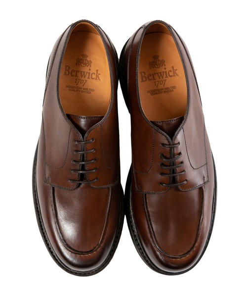 Berwick1707(バーウィック)の「Berwick バーウィック Uチップ 4477 ヴィブラム ソール(ドレスシューズ・メンズ・ブラウン・5/5.5/6/6.5/7/7.5/8/8.5/4.5/9)」の4枚目の写真