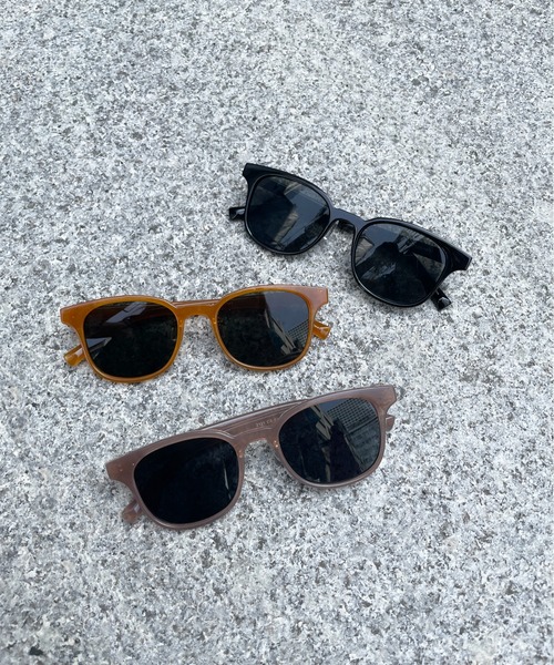 StyleSea（スタイルシー）の「ワイドフレームカラーレンズアイウェア（サングラス・レディース・クリア/グレイッシュベージュ/キャメル/ブラック・FREE）」の8枚目の写真