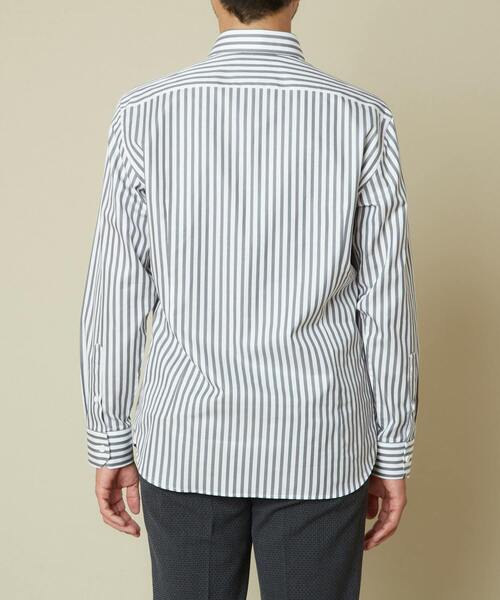 EYE. D WEARing（アイディウェアリング）の「HITOYOSHI Wネーム EYE. D WEARing　モダンストライプシャツ（シャツ/ブラウス・メンズ・グレー/ベージュ・2/4/3）」の5枚目の写真