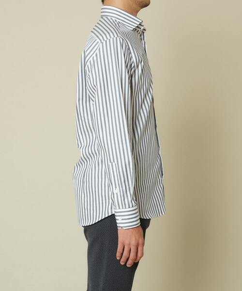 EYE. D WEARing（アイディウェアリング）の「HITOYOSHI Wネーム EYE. D WEARing　モダンストライプシャツ（シャツ/ブラウス・メンズ・グレー/ベージュ・2/4/3）」の6枚目の写真