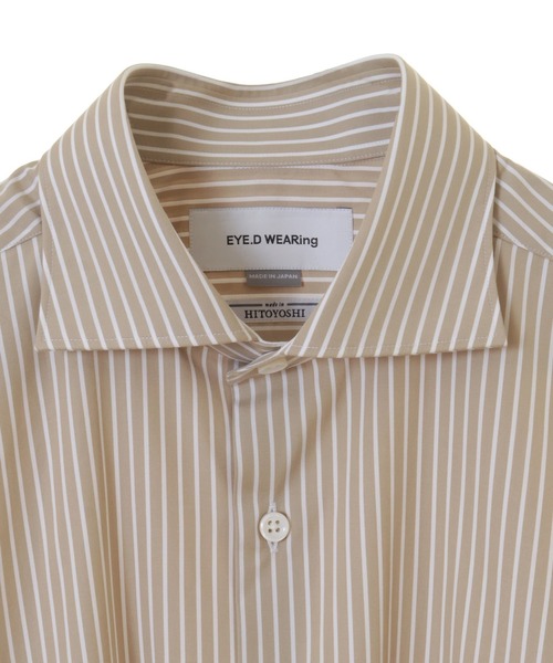 EYE. D WEARing（アイディウェアリング）の「HITOYOSHI Wネーム EYE. D WEARing　モダンストライプシャツ（シャツ/ブラウス・メンズ・グレー/ベージュ・2/4/3）」の8枚目の写真