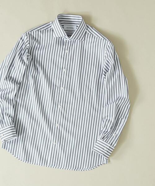 EYE. D WEARing（アイディウェアリング）の「HITOYOSHI Wネーム EYE. D WEARing　モダンストライプシャツ（シャツ/ブラウス・メンズ・グレー/ベージュ・2/4/3）」の11枚目の写真