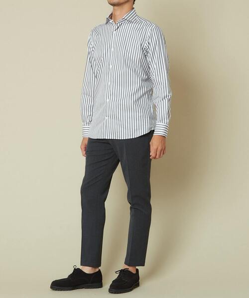 EYE. D WEARing（アイディウェアリング）の「HITOYOSHI Wネーム EYE. D WEARing　モダンストライプシャツ（シャツ/ブラウス・メンズ・グレー/ベージュ・2/4/3）」の14枚目の写真