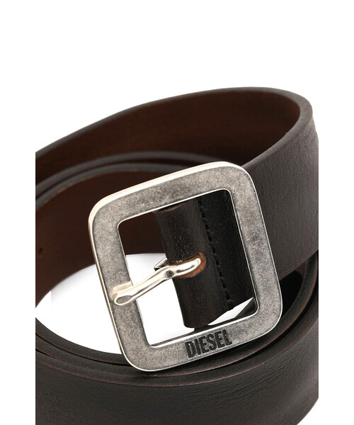 DIESEL ブラウンレザー ベルト CM 80 DIESEL(ディーゼル) 00's buckle leather belt バックル レザー