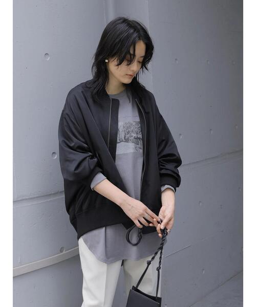 AMERICAN HOLIC(アメリカンホリック)の「バックドレープリブブルゾン(ブルゾン・レディース・カーキ/ブラック・M/L)」の15枚目の写真