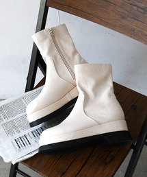 sango | ラウンドトゥトラックソールストレッチショートブーツ(ブーツ)