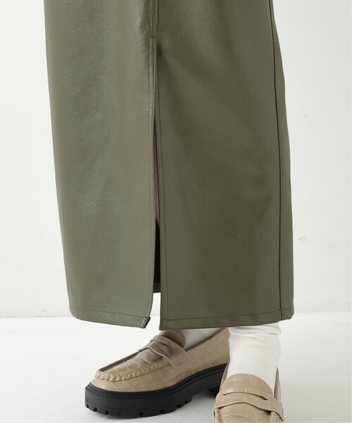 RAY CASSIN(レイカズン)の「レザーペンシルスカート(スカート・レディース・ブラウン/ベージュ/カーキ・FREE)」の17枚目の写真