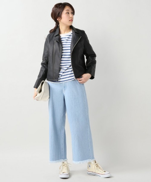 Simplicite(サンプリシテ)の「10.75OZコーンデニムワイドパンツ(デニムパンツ・レディース・サックスブルー・MEDIUM)」の2枚目の写真