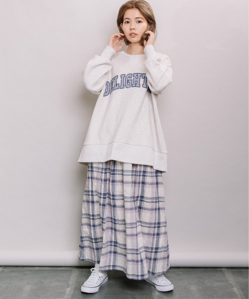refinedworks（リファインドワークス）の「チェックギャザーSK（スカート・レディース・ネイビー/オフホワイト・MEDIUM）」の5枚目の写真