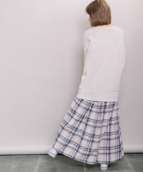 refinedworks（リファインドワークス）の「チェックギャザーSK（スカート・レディース・ネイビー/オフホワイト・MEDIUM）」の10枚目の写真