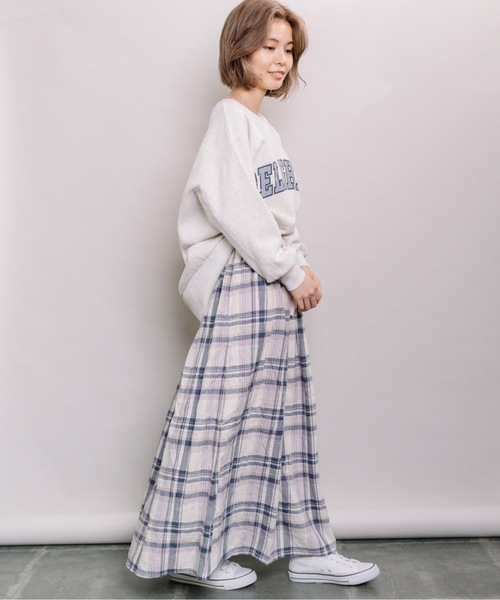 refinedworks（リファインドワークス）の「チェックギャザーSK（スカート・レディース・ネイビー/オフホワイト・MEDIUM）」の15枚目の写真