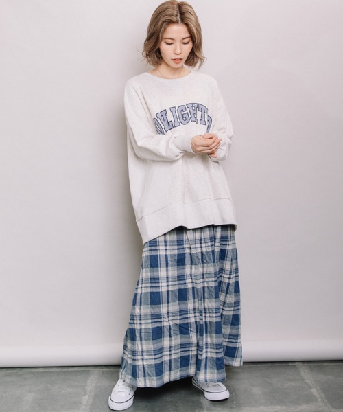 refinedworks（リファインドワークス）の「チェックギャザーSK（スカート・レディース・ネイビー/オフホワイト・MEDIUM）」の17枚目の写真