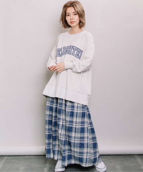refinedworks（リファインドワークス）の「チェックギャザーSK（スカート・レディース・ネイビー/オフホワイト・MEDIUM）」の18枚目の写真