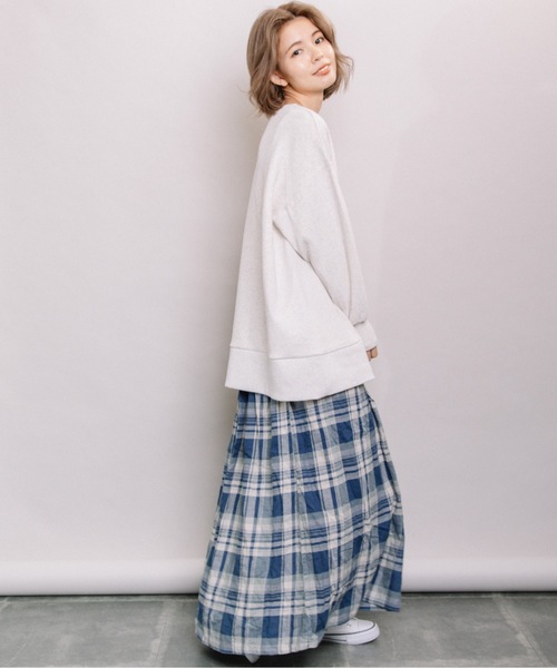 refinedworks（リファインドワークス）の「チェックギャザーSK（スカート・レディース・ネイビー/オフホワイト・MEDIUM）」の22枚目の写真