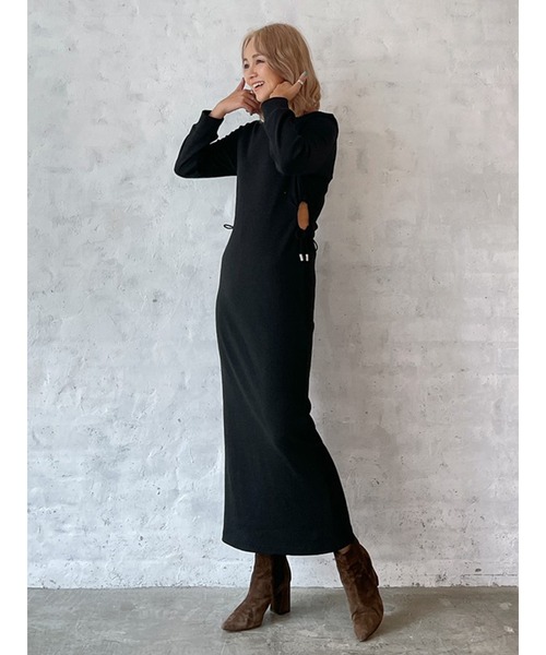 Vicente(ヴィセンテ)の「West shape onepiece(ワンピース・レディース・ブラック/ベージュ・FREE)」の2枚目の写真