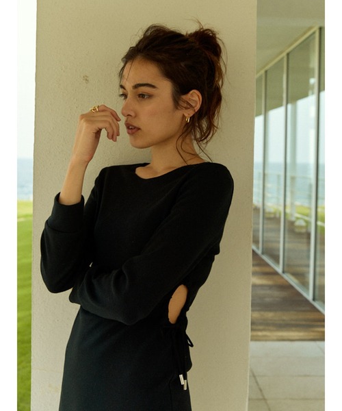 Vicente(ヴィセンテ)の「West shape onepiece(ワンピース・レディース・ブラック/ベージュ・FREE)」の3枚目の写真