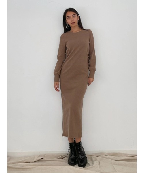 Vicente(ヴィセンテ)の「West shape onepiece(ワンピース・レディース・ブラック/ベージュ・FREE)」の6枚目の写真