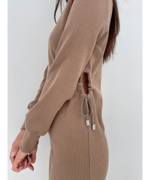 Vicente(ヴィセンテ)の「West shape onepiece(ワンピース・レディース・ブラック/ベージュ・FREE)」の8枚目の写真