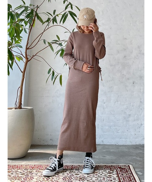 Vicente(ヴィセンテ)の「West shape onepiece(ワンピース・レディース・ブラック/ベージュ・FREE)」の11枚目の写真