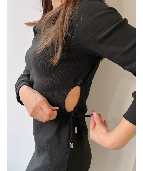 Vicente(ヴィセンテ)の「West shape onepiece(ワンピース・レディース・ブラック/ベージュ・FREE)」の15枚目の写真