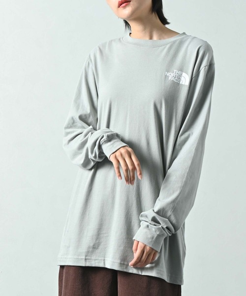 THE NORTH FACE(ザノースフェイス)の「THE NORTH FACE(ザ・ノース・フェイス) NSE ボックスロゴ 長袖Tシャツ(Tシャツ/カットソー・レディース・ホワイト/ブラック/グリーン/グリーン系その他2/ピンク/グリーン系その他/ベージュ・S/M/L/XL)」の7枚目の写真