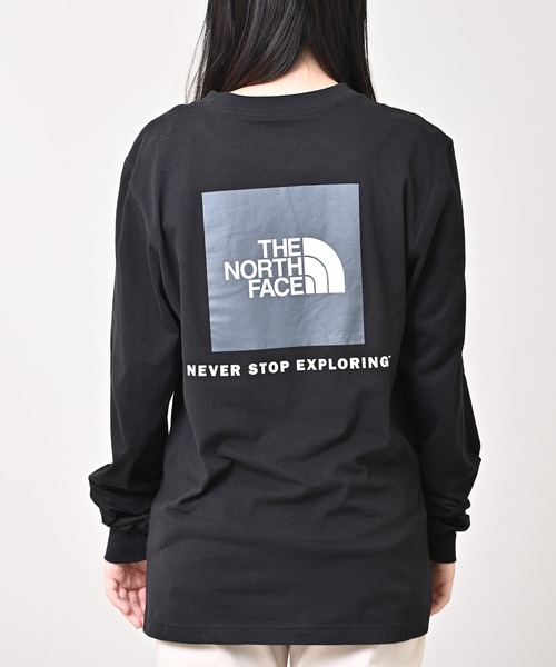 THE NORTH FACE(ザノースフェイス)の「THE NORTH FACE(ザ・ノース・フェイス) NSE ボックスロゴ 長袖Tシャツ(Tシャツ/カットソー・レディース・ホワイト/ブラック/グリーン/グリーン系その他2/ピンク/グリーン系その他/ベージュ・S/M/L/XL)」の17枚目の写真