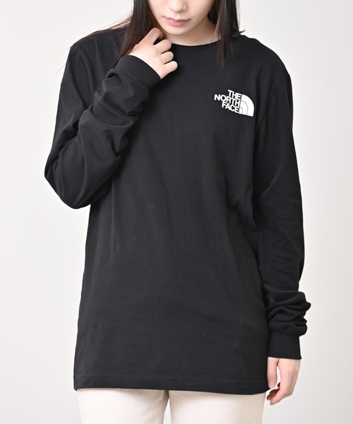 THE NORTH FACE(ザノースフェイス)の「THE NORTH FACE(ザ・ノース・フェイス) NSE ボックスロゴ 長袖Tシャツ(Tシャツ/カットソー・レディース・ホワイト/ブラック/グリーン/グリーン系その他2/ピンク/グリーン系その他/ベージュ・S/M/L/XL)」の8枚目の写真