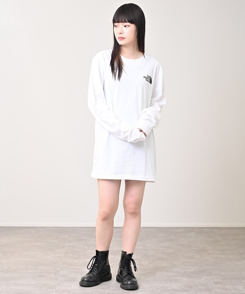 THE NORTH FACE(ザノースフェイス)の「THE NORTH FACE(ザ・ノース・フェイス) NSE ボックスロゴ 長袖Tシャツ(Tシャツ/カットソー・レディース・ホワイト/ブラック/グリーン/グリーン系その他2/ピンク/グリーン系その他/ベージュ・S/M/L/XL)」の22枚目の写真