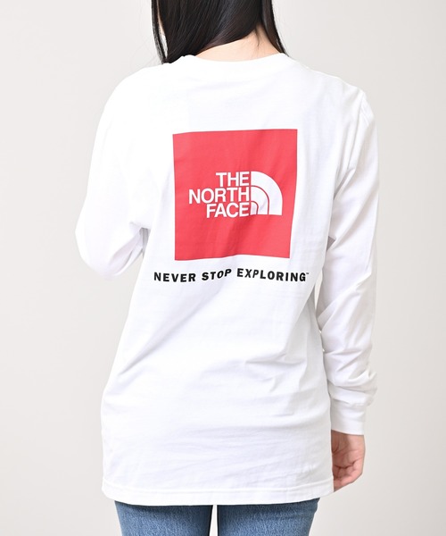 THE NORTH FACE(ザノースフェイス)の「THE NORTH FACE(ザ・ノース・フェイス) NSE ボックスロゴ 長袖Tシャツ(Tシャツ/カットソー・レディース・ホワイト/ブラック/グリーン/グリーン系その他2/ピンク/グリーン系その他/ベージュ・S/M/L/XL)」の13枚目の写真