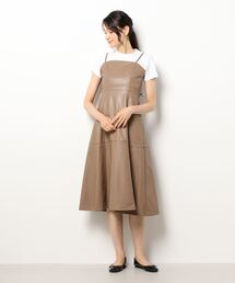 WILLSELECTION | エコレザーフレアジャンパースカート(ジャンパースカート)