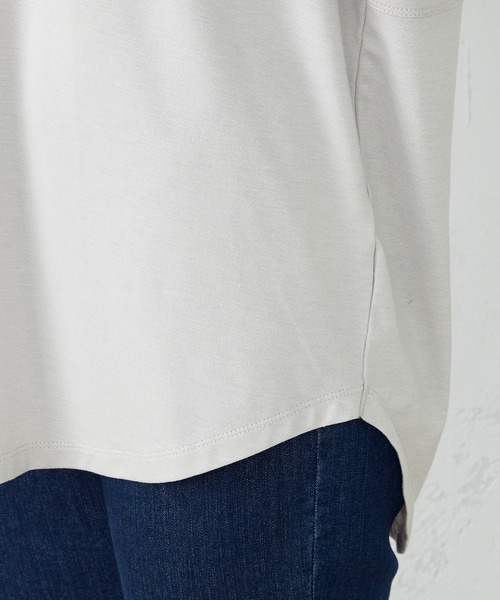COMME CA ISM（コムサイズム）の「スリット　ロングＴシャツ（Tシャツ/カットソー・レディース・ホワイト/ライトグレー/ブラック・MEDIUM/LARGE）」の12枚目の写真