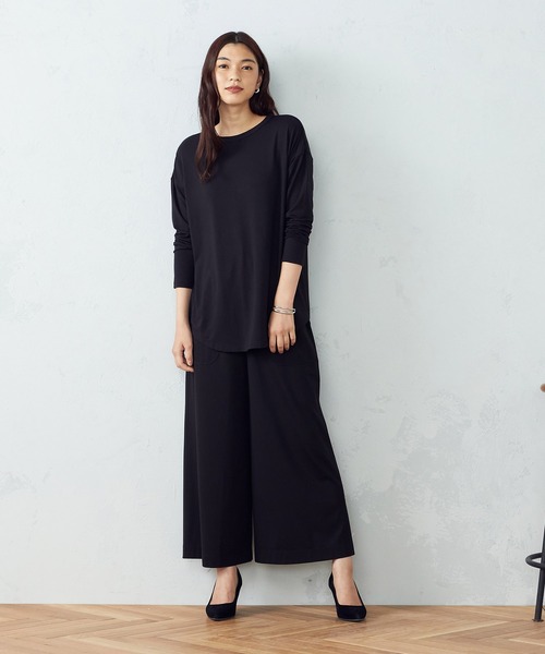 COMME CA ISM（コムサイズム）の「スリット　ロングＴシャツ（Tシャツ/カットソー・レディース・ホワイト/ライトグレー/ブラック・MEDIUM/LARGE）」の20枚目の写真