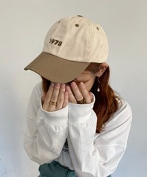 【accessory】ハイキングに行く配色刺繍キャップ