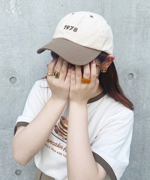 nemne store(ネンネストア)の「【accessory】ハイキングに行く配色刺繍キャップ(キャップ・レディース・グリーン/モカ/ブルー・フリー)」の13枚目の写真